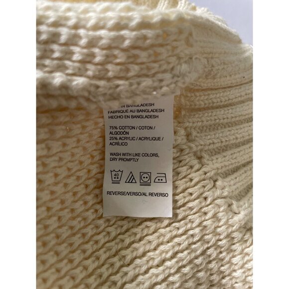 Izod Mens Cream Sweater L/G With Nordic Design 75% Cotton & 25% Acrylic - Picture 6 of 8